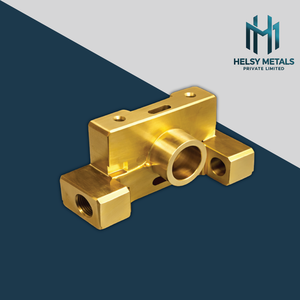 Professional VMC Milled Brass <b>Mounting</b> <b>Block</b> Precision Central Boss and Through-Holes for Electrical and Mechanical Systems - Product Image 3