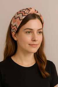 Bandeau élégant de style nœud, silhouette légère, confortable, durable, fait à la main, bandeau brodé ivoire, accessoire élégant - Product Image 3