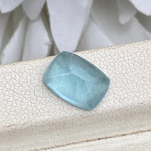 Cabujones con forma de cojín largo Aguamarina de Color superior Natural, piedra con buen brillo, piedras preciosas sueltas para hacer joyas de 2,70 quilates - Product Image 1