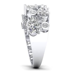 REYES, venta al por mayor, joyería fina, Plata de Ley 925, moissanita, Media eternidad, anillos de compromiso, regalo de cumpleaños para mujeres - Product Image 3