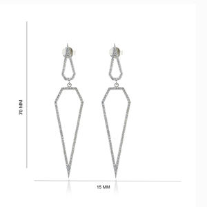 ต่างหูเพชรแท้เงินแท้ 925 ทำมือ ดีไซน์ใหม่ล่าสุด ปี 2026 ขายส่งเครื่องประดับชั้นดี - Product Image 5