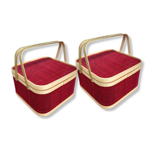 ตะกร้าของขวัญไม้ไผ่สินค้าขายดี: ทางเลือกที่เป็นมิตรกับสิ่งแวดล้อมพร้อมการดึงดูดที่ไร้กาลเวลาคุณภาพสูง - Product Image 1