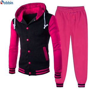 Conjuntos Deportivos de Gimnasio con Logotipo Personalizado de Última Moda, Sudaderas Clásicas de Béisbol para Hombre y Pantalones para Correr, Conjuntos Deportivos con Parches - Product Image 1