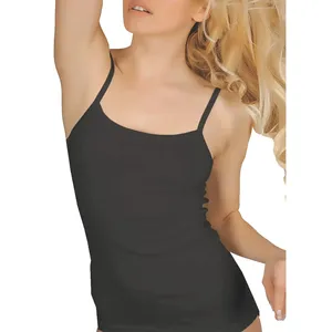 Camisetas sin mangas con tirantes de espagueti de algodón negro/blanco para mujer, camiseta interior a la S-XL - Product Image 2
