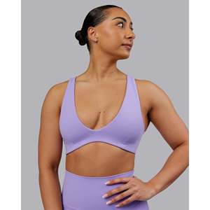 Soutien-gorge de sport rembourré imprimé Violet Ray, grande taille, léger, pour le yoga et la gym - Product Image 1