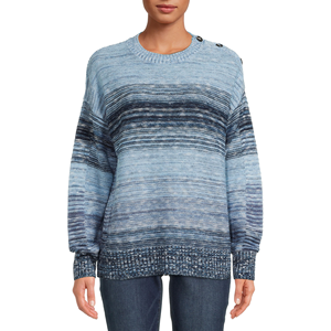 Service OEM Pull pour femmes Pull ras du cou en V rayé Design personnalisé Pull pour femmes à manches longues et coupe ajustée de grande taille de BD - Product Image 2