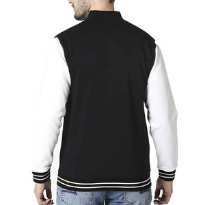 Hot Selling Men's High Street Style Varsity Jacket OEM Service Multi-Color <b>Wool</b> & Canvas Fabric Stand Collar Quick Dry Windproof - Product Image 2