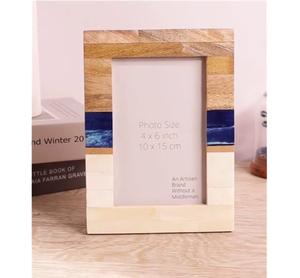 Tableros de MDF ecológicos, marco de fotos hecho a mano de madera y hueso para oficina, mesa, sala de estar, decoración del hogar, marco de fotos al mejor precio - Product Image 1