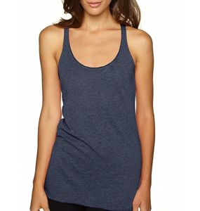 Débardeurs de gymnastique avec logo imprimé personnalisé pour femmes bleu coton Fitness Yoga Wear débardeur pour hommes en gros - Product Image 1