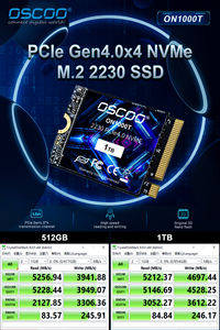 OSCOO ON1000T M.<span class=keywords><strong>2</strong></span> Gen 4.0 2230 için dahili SSD 256GB 512GB 1TB 2TB kadar 5200 MB/S oyuncular için tek taraflı tasarım - Product Image 5