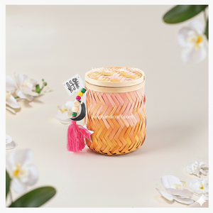 Handmade Eco-Friendly Circle <b>Storage</b> <b>Basket</b> for Ramadan Eid | Artisan Craft Packaging for Holiday Presents Souvenirs Festive - Product Image 2