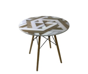 Marble Multi-functional Modern Coffee <b>Table</b> Stylish and Elegant Wooden Top Design Polished Surface Finish for Living Space - Product Image 1