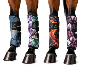 Protège-tendons imprimés avec motifs personnalisés pour chevaux, protections de jambes pour l'équitation, équipement équestre - Product Image 1