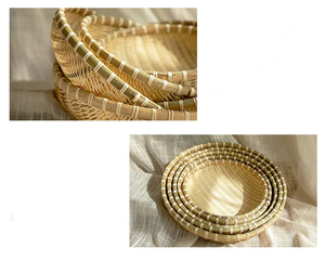 Cesta de cubierta de bambú colorida, filtro de malla de bambú, productos de bambú hechos a mano, hechos en Vietnam - Product Image 6