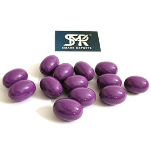 Cuentas de resina ovaladas moradas con estilo para joyería artesanal, cuentas de superficie lisa, perfectas para pulseras hechas a mano, collares y pendientes - Product Image 6