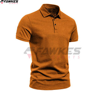Casual botón diseño negocios hombres verano al aire libre nuevo estilo Manga corta buena venta hombres polos - Product Image 2