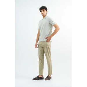 Polo en coton à manches courtes pour homme, couleur unie, respirant, tricoté, style décontracté, coupe classique - Product Image 2