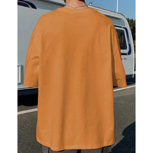 T-shirt décontracté d'été pour hommes à la mode T-shirt tricoté surdimensionné imprimé Hip Hop coupe ample col de style High Street vente en gros - Product Image 2