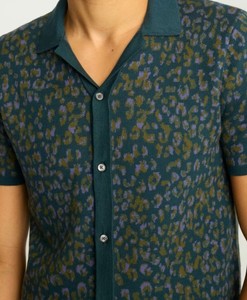 เสื้อเชิ้ตแขนสั้นพิมพ์ลายลำลอง ปกคอพับ ผ้าทอสำหรับฤดูร้อน - Product Image 6