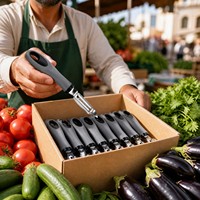 Aardappel Schilmes met oogverwijderaar, draaibaar mes, roestvrij staal, professioneel keukengereedschap, groothandel, fabriekslevering, bulk