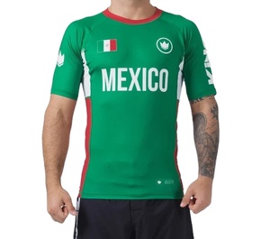 Latest 2023 OEM MMA Long Sleeve Spandex/Polyester 220g Customized Color Fashionable Tops Rash Guard with Custom Logo for <b>Men</b> - Product Image 1