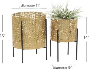 Jardinière de décoration de sol et de jardin Jardinière de fleurs décorative pour la maison et l'extérieur Pot de fleurs en métal pour la fête Prix de gros avec support - Product Image 6