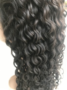 Non traité brésilien brut Temple 360 Transparent pleine dentelle perruque naturel bouclé indien soyeux lisse Top Style 4x4 taille fermeture - Product Image 6