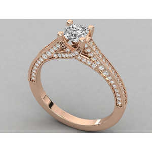 Bague solitaire en or 10 carats pour femmes, diamant cultivé en laboratoire - Product Image 1