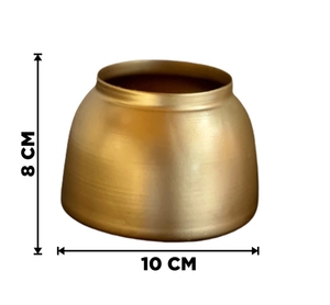 Plaqué or petite forme fleur vase fait à la main en fer métal sans rouille haute qualité produit décoration - Product Image 1