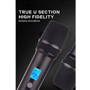 4-канальная беспроводная UHF-система микрофонов с XLR-разъемом, конденсаторный микрофон с шумоподавлением для профессионального аудио, совещаний, свадеб, домашнего караоке - Product Image 3