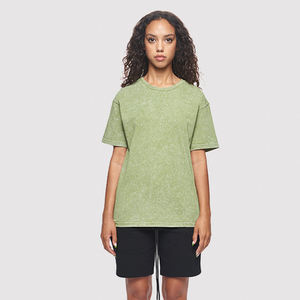 2024 été décontracté hommes 100% coton T-Shirt uni vert clair lavé à l'acide personnalisé surdimensionné séchage rapide 3D Fitness solide numérique - Product Image 3