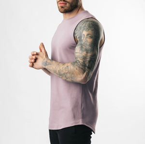 Chemises en coton avec logo personnalisé, vêtements de Fitness pour hommes, débardeur musculaire, sans manches, équipement de Gym, 2022 - Product Image 3