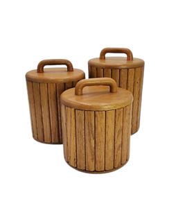 Recipiente de Almacenamiento de Madera para Cocina, Recipiente para Alimentos para el Hogar, Recipiente Hecho a Mano Único de Alta Calidad - Product Image 2