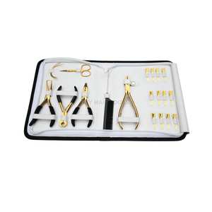 Professional Hair <b>Extension</b> Tools with Microbead Crimping and Removing Plier Flat Teeth Crimper Bond Cutter Scissor Comb <b>Clips</b> - Product Image 1