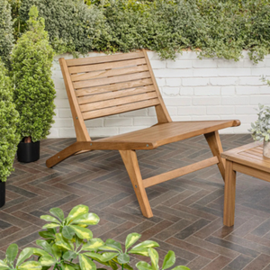 Chaise de loisirs d'extérieur en teck minimaliste moderne, résistante aux intempéries, avec assise à lattes en bois massif, idéale pour les projets hôteliers et de complexes de villégiature - Product Image 6