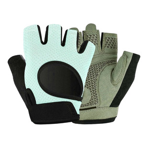 Custom <b>Half</b> Finger Fitness Gloves PU Mesh Breathable Non <b>Slip</b> Weightlifting Gym Workout Training Gloves OEM - Product Image 6