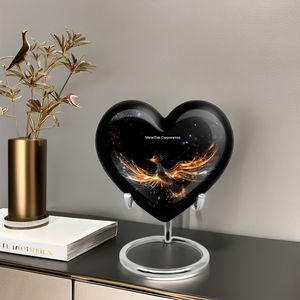 Wholesale Heart Shape Small Keepsake Metal Cremation Urn Child Adult Memorial Ashes Lacquered <b>Mini</b> Urn Memorial Ashes Storage - Product Image 4