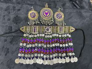 El mejor precio, conjunto de joyería afgana ligera y resistente, collar Vintage, pendientes, forma personalizada para mujeres y niñas, gran oferta para boda - Product Image 4