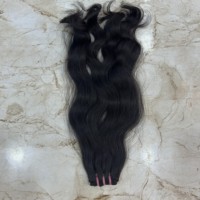 Lots de Cheveux Humains Bruts Indiens en Gros, Provenant d'un Donneur Unique, Qualité Supérieure 12A, Origine Temple, Cheveux Remy Vierges, Double Trame Faite à la Machine