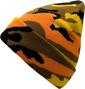 High Quality Custom Hunting <b>Beanie</b> Hat Manufacturer All Over Print Jacquard <b>Knitted</b> <b>Beanie</b> for Men - Product Image 2