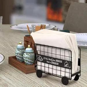 Porte-serviettes en métal au design classique fabriqué avec du fer de haute qualité idéal pour la table de salle à manger, le restaurant et les banquets d'Inde - Product Image 4