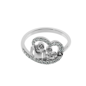 AJRETAIL Anillo de diamante natural Heartfelt Connection de 0.31ct-Color HI, Claridad DE LA VS-SI - Product Image 3