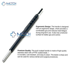 Hoja Mango de bisturí Empuje para quitar hoja Mango de bisturí Acero inoxidable Quirúrgico BP Blade Holder Kit de cirugía tijera quirúrgica - Product Image 3