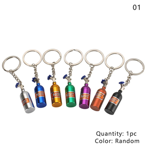 Neuankömmling Metall Schlüssel anhänger Benutzer definierte Turbo Stickstoff flasche Metall Schlüssel ring halter Flasche Schlüssel bund