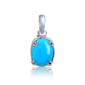 NOVAMART Fine Fine Certified Turquoise <b>Silver</b> <b>Pendant</b> 3.25-12.25 Ratti <b>for</b> <b>Men</b> & Women Wholesale Export - Product Image 1