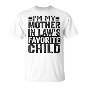 T-shirt 'Sono il figlio preferito della mia suocera' per regali per la suocera - Product Image 1