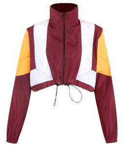 Veste coupe-vent en nylon pour femme, couleur personnalisée, haut court, imperméable, respirante, coupe-vent, grande taille, 2026 - Product Image 1