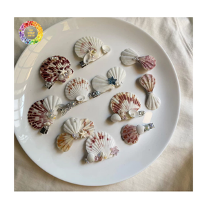 Natural Clam Shell Hair <b>Clip</b> - Handmade Seashell Hair <b>Claw</b> - Handmade Seashell Hair <b>Clip</b>: Unique Starfish Girl's Barrettes - Product Image 5