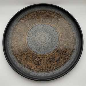 Plaque de chargeur en fer saphir givré tons bleus translucides Art déco Design forme de fleur pour les célébrations de soirée de mariages d'hiver - Product Image 2