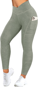 Leggings de Yoga para Mujer con Logotipo Personalizado, Cintura Alta, Secado Rápido, Ecológicos, Transpirables, con Bolsillos Laterales en Forma de V - Product Image 5